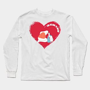 You Belong to Meow Valentine's Day Cute Design for Cat Lovers Long Sleeve T-Shirt